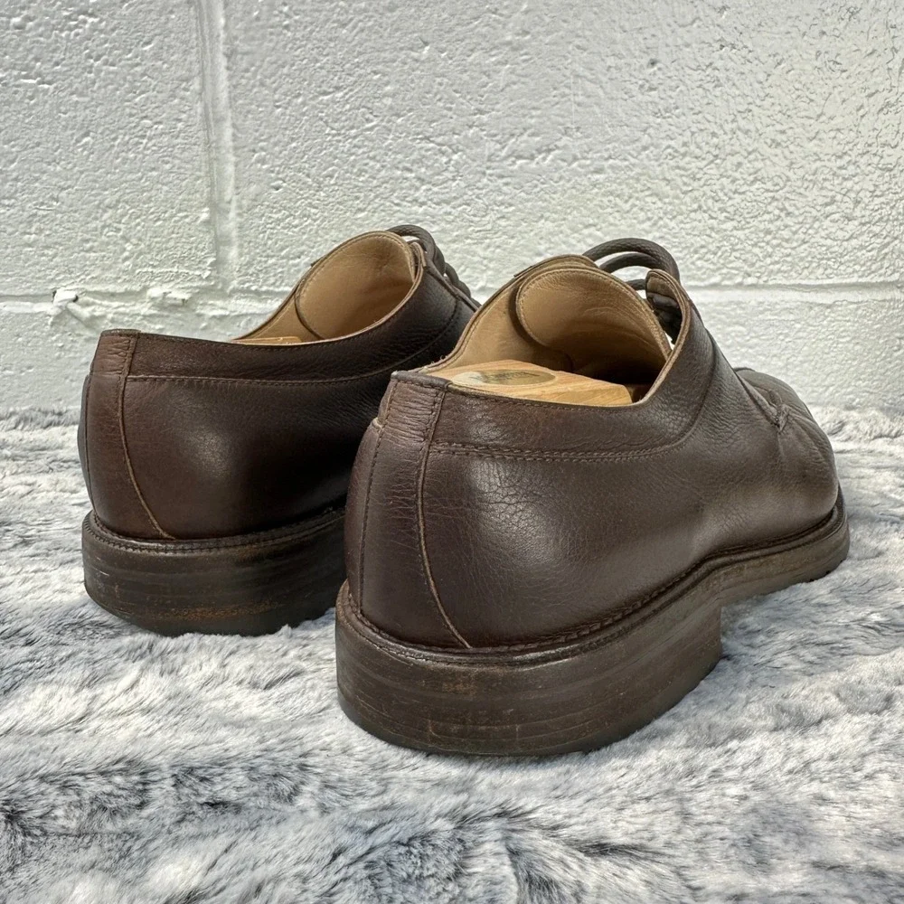 Wilson and Dean Wilkes Bashford Derby Shoes Brown Pebbled Leather / Mens 10.5